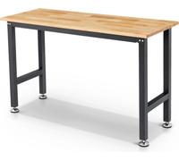 Etabli / table de travail - WB0102 152 cm - Modèle lourd - plateau en bois de caoutchouc - Pour les travaux sur bois, garage, atelier, bureau à domicile - Lila