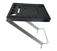 Établi trapézoïdal - Plateforme échelle - En fer robuste - Multifonction - Pour lavage de voiture - Extérieur et intérieur - Économie d'espace - Étagère de rangement pliable - 34 x 27 cm