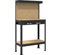 Vidaxl Bancs De Travail Noir 81 X 41 X 145 Cm Bois D'ingénierie