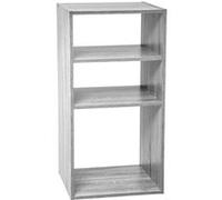 Atmosphera Étagère de rangement Five – Bois 3 cases Mix gris H.67,5 cm