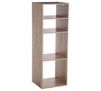 Atmosphera Meuble étagère Five 4 cases effet bois naturel H 100,5 cm