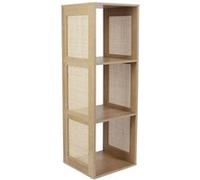 Etagère 3 cases cannage Bali Marron G