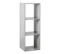 Atmosphera – Étagère colonne modulable Mix'n'Modul – 3 cases, effet chêne gris, H 100,5 cm
