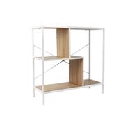 Etagère 3 Niveaux Aspect Bois et Métal Blanc - ENDIS -