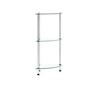 vidaXL Étagère 3 niveaux transparente en verre trempé 30x30x67 cm 249514