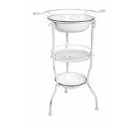 Étagère 3 Niveaux Vintage Bassines 85cm Blanc