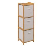 Etagère 3 paniers de rangement TIDY BOX - Beige