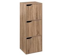 5five - étagère 3 Cases avec Portes Mix n modul Effet chêne Naturel