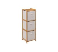 5five Étagère de rangement avec 3 paniers en bambou marron