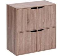 Etagère 4 cases effet bois MIX'N DOOR - Beige