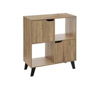 Etagère 4 cases Mix naturel 2 portes Ceda