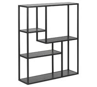 Etagère 4 niveaux asymétriques en MDF et métal - Noir