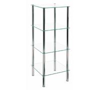 Étagère 4 Niveaux en Verre "Eliot" 107cm Transparent