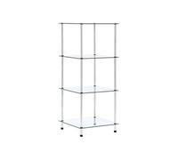 vidaXL Étagère 4 niveaux Transparent 40x40x100 cm Verre trempé 249505