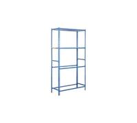 - Etagère 4 plateaux Bleu/Zinc charge 180Kg/plateau - KIT SIMONGARAGE MEGAPLUS