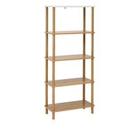 Paris Prix Etagère Côme 5 niveaux effet bois d'acacia et travertin 5five
