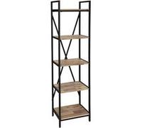 Atmosphera Étagère industrielle Edena – 5 niveaux H 180 cm Bois d'acacia & métal