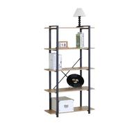 Tydo Étagère 5 rangements 150 cm bois et noir – Concept Usine