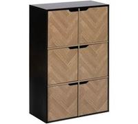 Five simply smart Étagère 6 cases chevrons - Naturel et noir