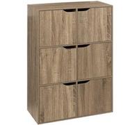 Etagère 6 cases avec portes naturel 5five Marron G