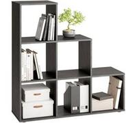 Etagère 6 Cases Design "Gaman" 108cm Gris Foncé