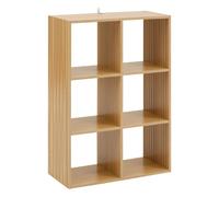 5five - étagère 6 Cases tasso Effet Bois Naturel