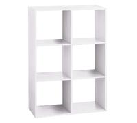Atmosphera - Etagère 6 Cases Mix - P. 32 cm x H. 100,5 cm - Blanc - Mix Blanc, Blanc G