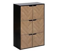 Etagère 6 cases Mix'n Door CHEVRONS - Beige et noir
