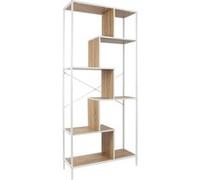 Etagère 6 Niveaux Aspect Bois et Métal Blanc - ENDIS - ALTOBUY Marron G
