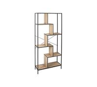 Etagère 6 Niveaux Aspect Bois et Métal Noir - ENDIS -