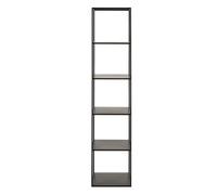 Bibliothèque 6 niveaux métal noir Narsh L 40 cm