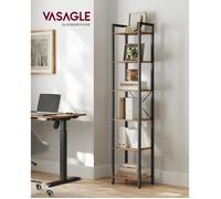 Étagère 6 Niveaux - VASAGLE - Noisette Foncé et Noir - 30 x 40 x 187,5 cm - Style Industriel