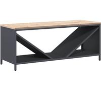 Étagère à bois de chauffage avec plateau en bois anthracite