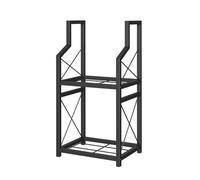 Étagère à bois de chauffage double couche pour intérieur et extérieur, support de bûches en acier robuste pour cheminée, poêle, terrasse, noir, 122 cm