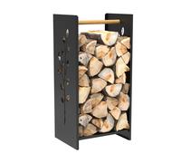 Étagère À Bois De Foyer Support En Bois Massif Revêtu De Poudre Motif D'Arbre