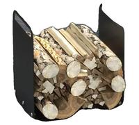 Étagère à bois, structure en métal et bois, longueur 100 cm, capacité de charge 30 kg, montage facile, pour l'intérieur et l'extérieur