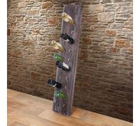 Étagère à bouteilles, étagère de décoration, plaque vibrante pour 20 bouteilles, style shabby marron