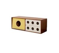 étagère à CD Armoire de rangement module domestique en bois massif | Vitrine de rangement de style antique