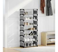 Étagère à chaussures 8 couches 54 x 28 x 124 cm Tissu non tissé | Respirant résistant à la déchirure, cadre en acier enduit de poudre, multifonction, gain de place