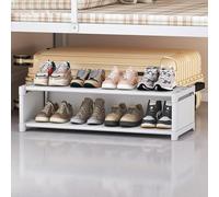 Étagère à chaussures à roulettes à 3 niveaux avec roulettes - Chariot de rangement portable sous le lit pour chambre à coucher, couloir, cuisine, placard, 80 x 26 x 39 cm