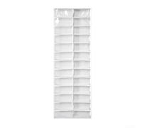 Étagère à chaussures à suspendre à la porte, 26 poches, design pliable, organiseur de placard en tissu non tissé pour entrée, garage, 160 x 55,9 cm, jaune (1)