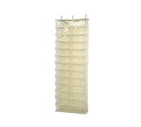 Étagère à chaussures à suspendre à la porte, 26 poches, design pliable, organiseur de placard en tissu non tissé pour entrée, garage, 160 x 55,9 cm, jaune (2)