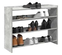 vidaXL Étagère à chaussures chêne artisanal bois d'ingénierie 80 x 25 x 62 cm Marron
