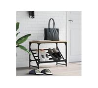 vidaXL Étagère à chaussures chêne sonoma 60x30x45 cm bois d'ingénierie Marron