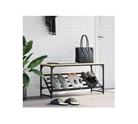 Etagère à chaussures chêne sonoma 90x30x45 cm bois d'ingénierie 833419