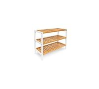 Etagère à chaussures en bambou - 3 étages - pour 9 paires de chaus