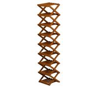 Étagère à chaussures en bois - Organisateur pliable en bambou à plusieurs niveaux | Rangement de chaussures sans outils | Pour entrée, chambre, armoire, couloir, garage, hall, salle de bain, salle de