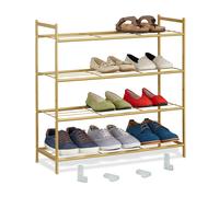 Relaxdays Étagère à chaussures empilable 4 niveaux
