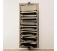 Étagère à Chaussures en Métal extractible 360 ° en Rotative penderie telescopique Etagere Chaussure Coulissant Shoe Rack étagère verticale multifonction Robuste et pratique 16Tier212-224cm,61CM
