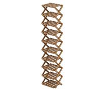 Étagère à chaussures haute - Étagère à chaussures pliable en bois à 10 étagères - Grand porte-chaussures debout - pour couloir, couloir, chambre à coucher, garde-robe, chaussures, bottes, talons hauts